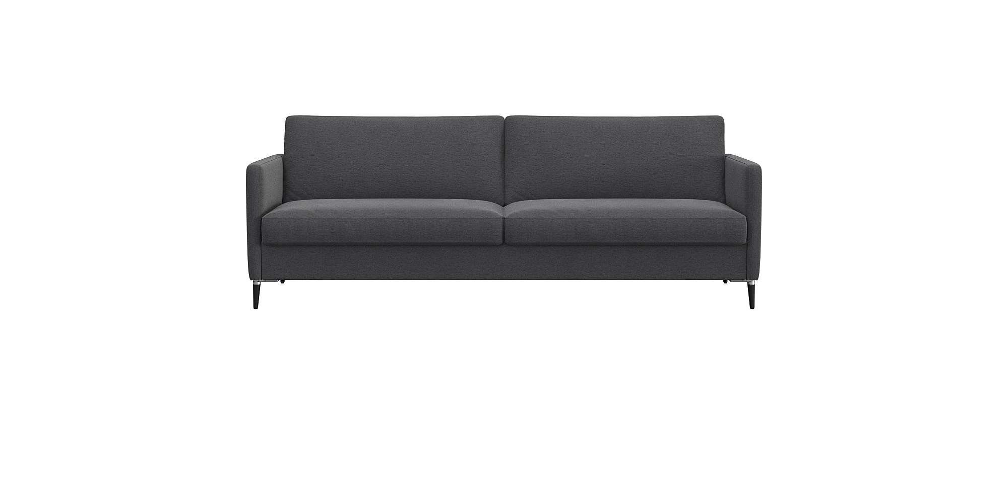 FLEXLUX 3-Sitzer Fiore, super Sitzkomfort durch Kaltschaum im Sitz, schmale Armlehnen, Füße Alu+schwarz