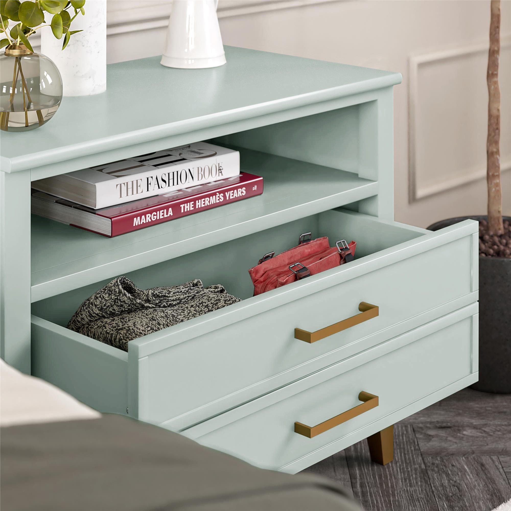 loft24 Nachtschrank Westerleigh Beistelltisch, Nachttisch, Nachtkonsole mit Schublade, MDF