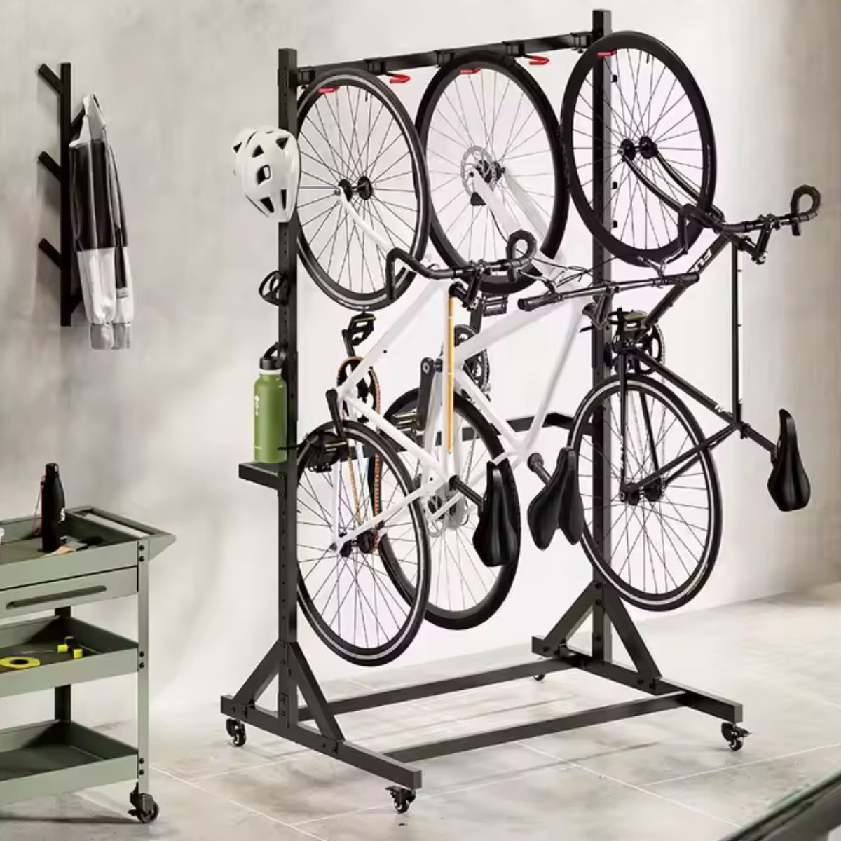 Cranit Fahrradständer Fahrradständer mit Rollen FS24 für 5 Fahrräder Fahrradaufhängung DPL1