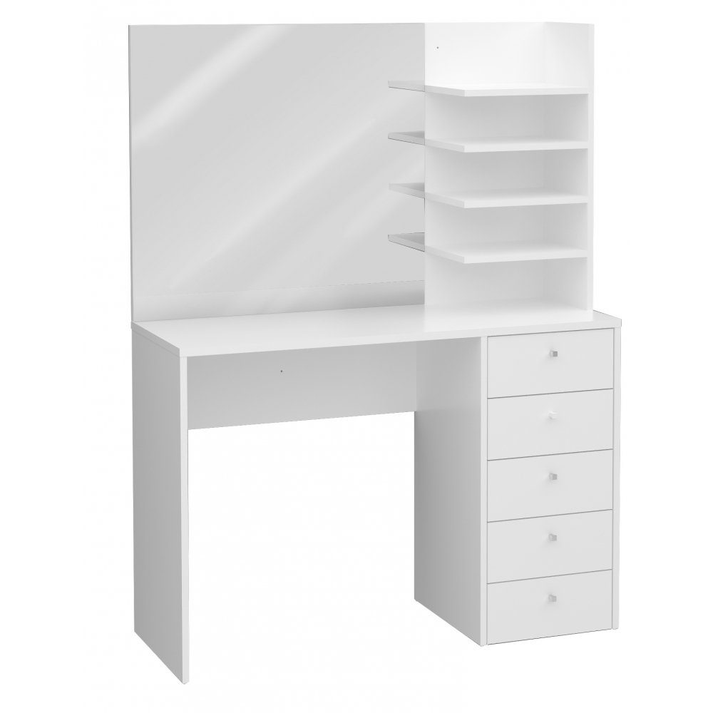 FMD Möbel Weiß Schreibtisch cm 105 140 x Schminktisch Schreibtisch ca. 40 in MARL x