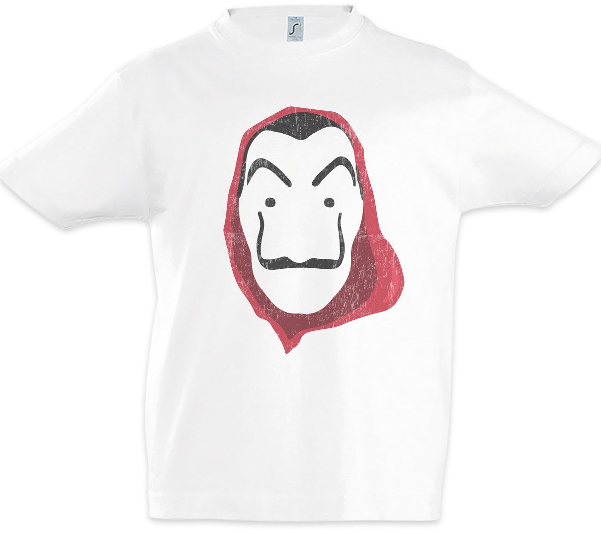 Print-Shirt Dali Mask II Kinder T-Shirt Robbery Bank Money Cash Überfall Professor