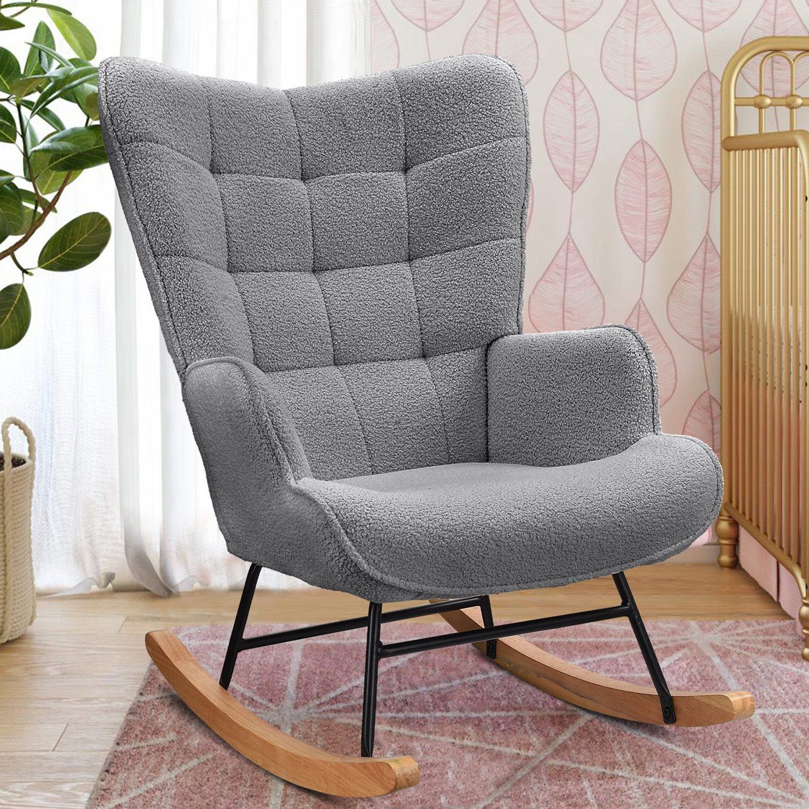 SEEZSSA Schaukelstuhl Schaukelstuhl Stillsessel Relaxsessel Schaukelsessel, günstig online kaufen