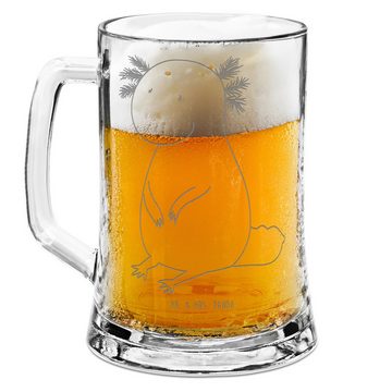 Mr. & Mrs. Panda Bierkrug Axolotl null, Bierkrug, Bierkrug Glas, Vatertag, Bier Krug, Premium Glas, Elegantes Design