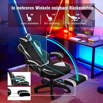 Woltu Gaming-Stuhl (1 St), atmungsaktiver Stoff, Bürostuhl ergonomisch