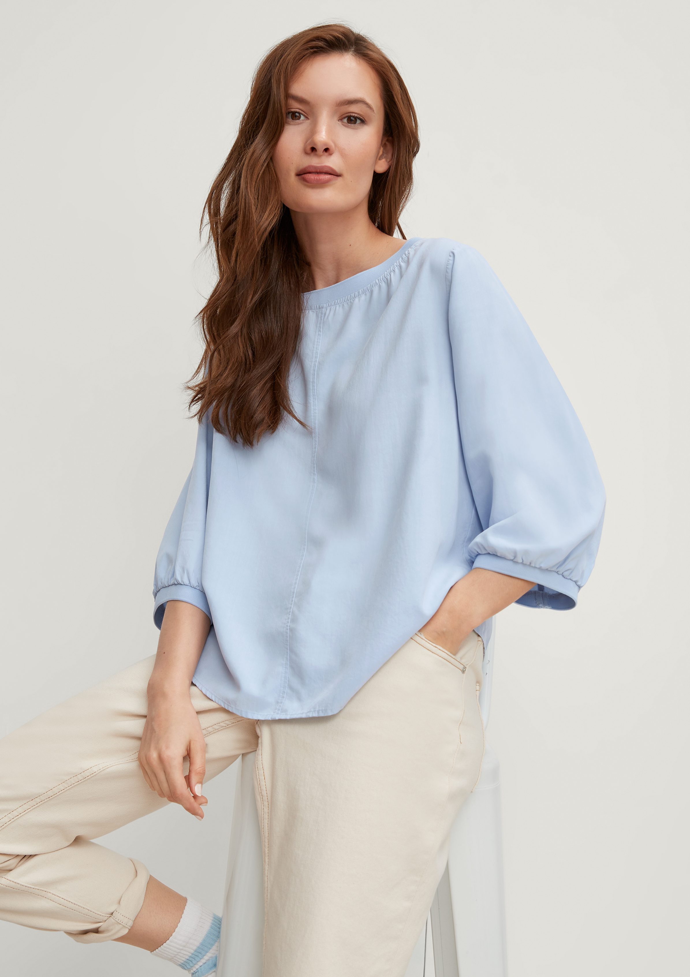Bluse Loose-Fit comma im casual identity 3/4-Arm-Shirt