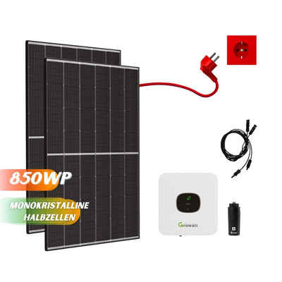 Trina Solar Solarmodul Balkonkraftwerk 850Wp / 600W Trina Solar 425 Wp / Growatt MIC 600TL-X