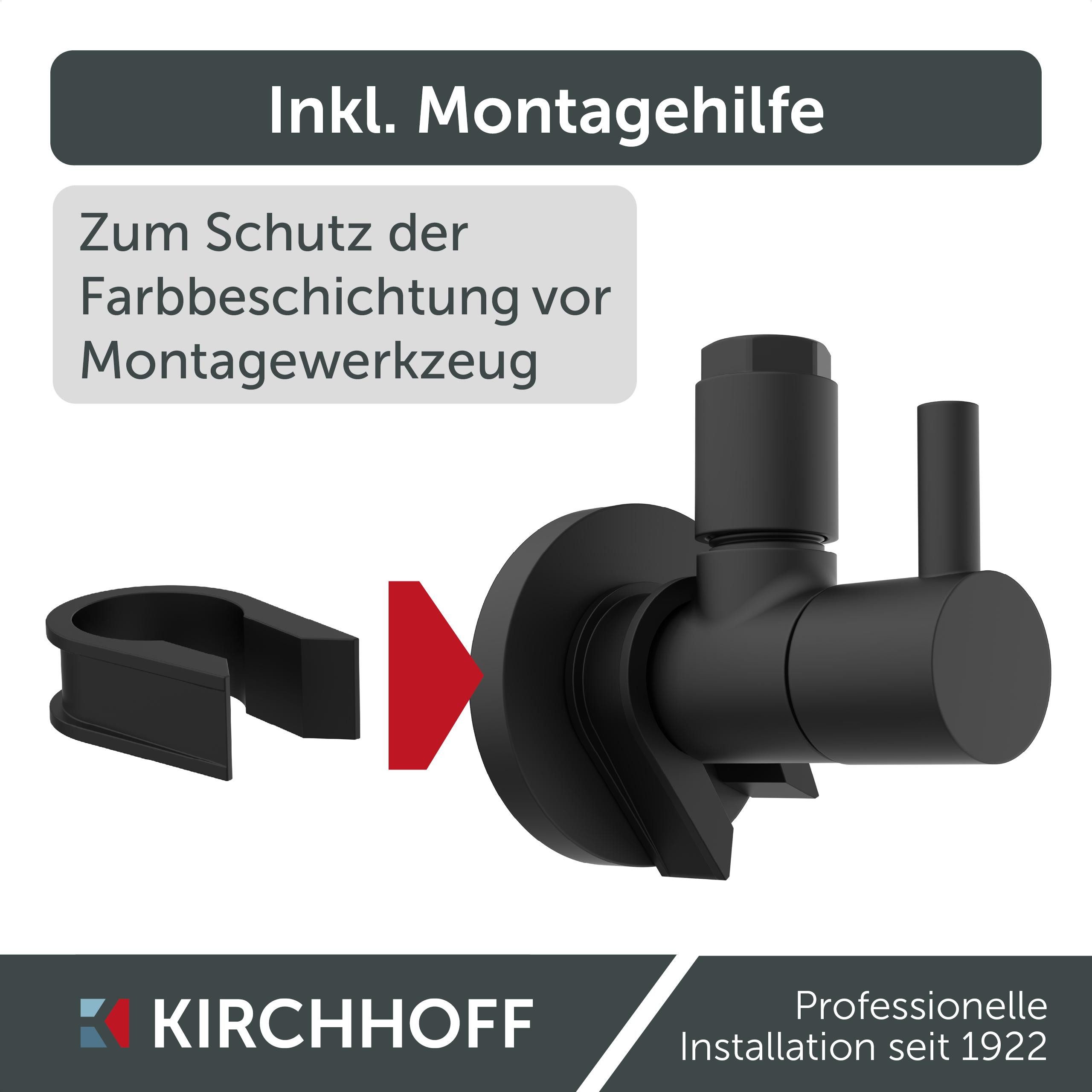 Kirchhoff Eckventil DESIGN, max. 16 bar, Schnellverschluss, Eckregulierventil Kalt- und Warmwasserleitung