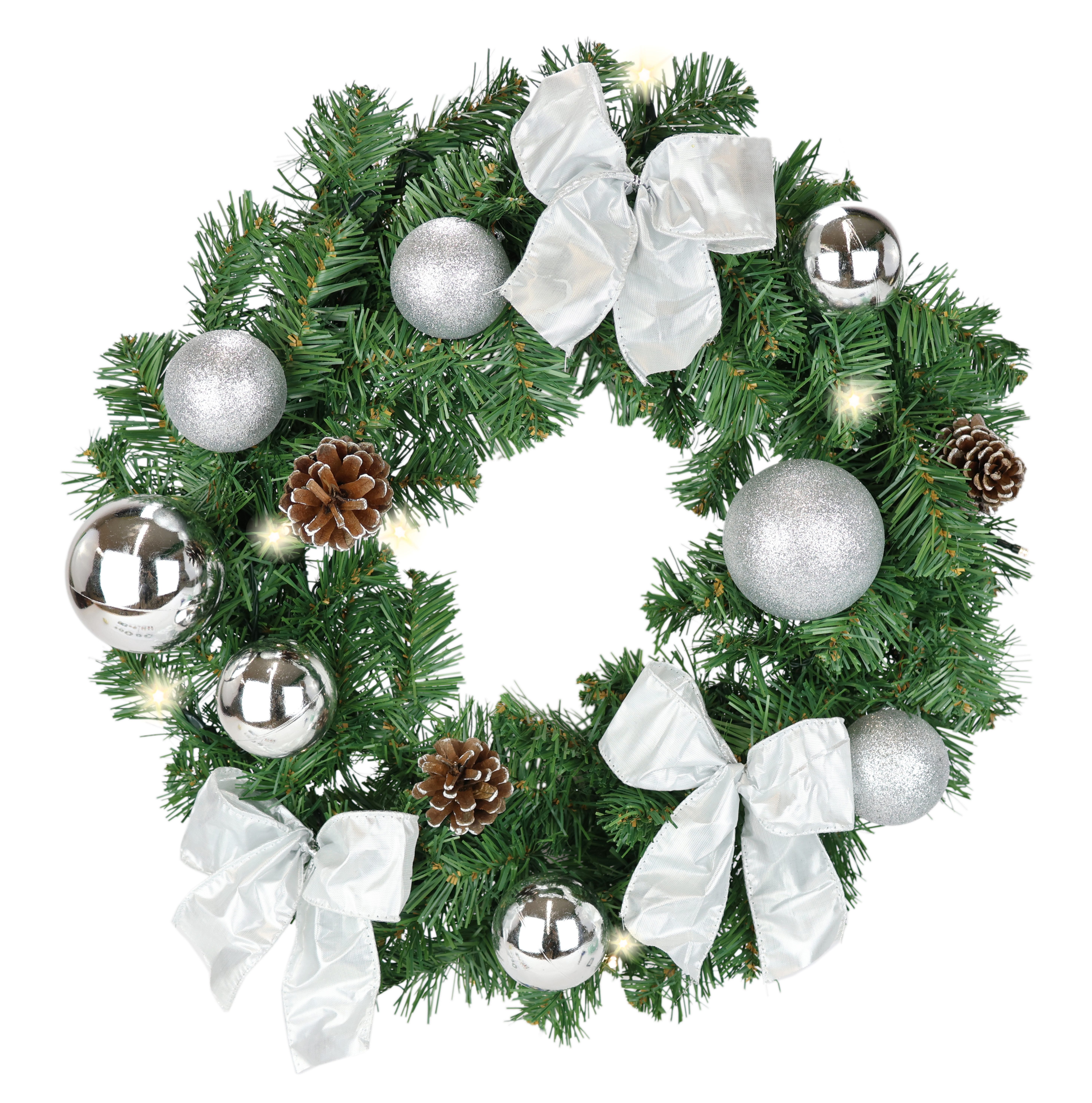 Kunstkranz LED-Weihnachtskranz dekoriert, I.GE.A., Höhe 10 cm, Kranz mit Ku günstig online kaufen