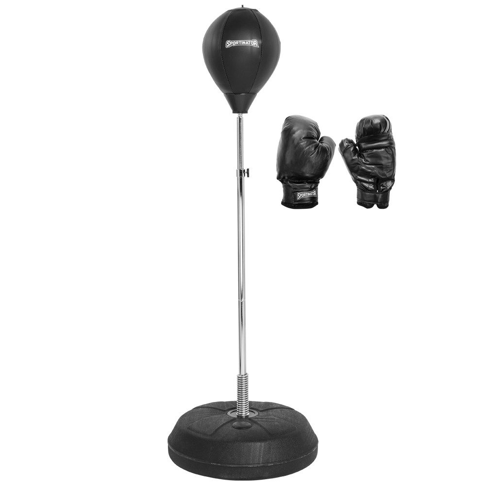 Sportinator Punchingball Standbox-Trainer inkl. Boxbirne & Boxhandschuhen, höhenverstellbare Stange von 125 cm bis 150 cm