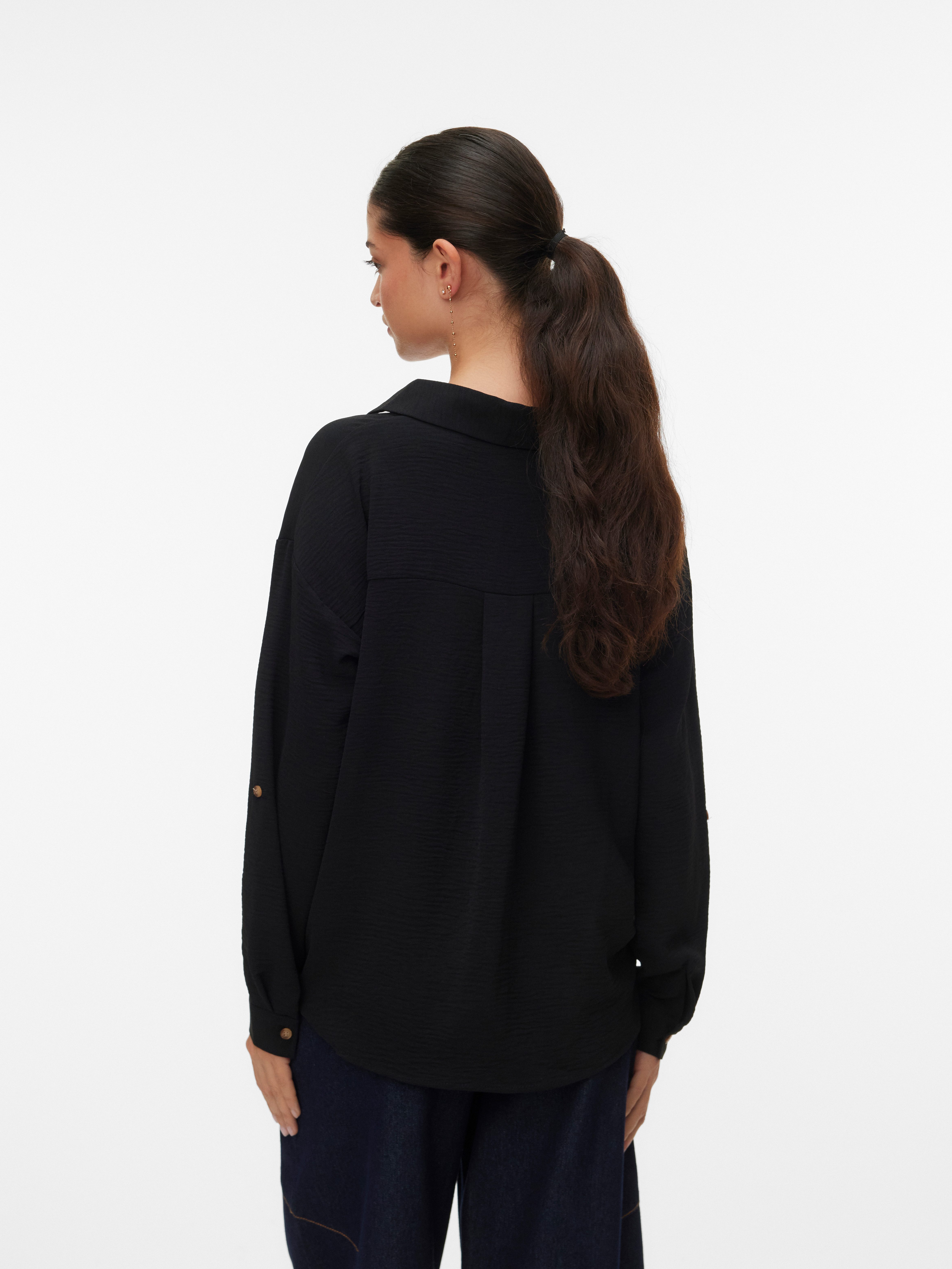 Vero Moda Hemdbluse VMIZZY LS DETAIL SHIRT WVN BTQ GA mit geknoteter Front günstig online kaufen
