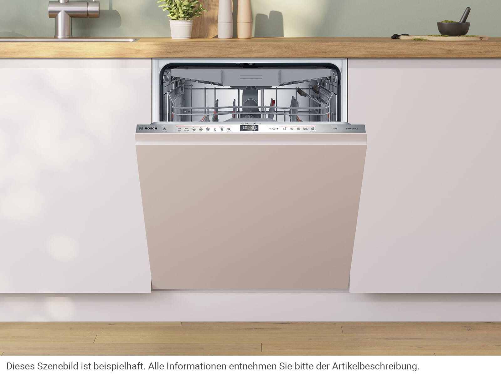 BOSCH vollintegrierbarer Geschirrspüler SBD6ECX12E, 9.0 l, 14 Maßgedecke, Open Assist autom. Türöffnung