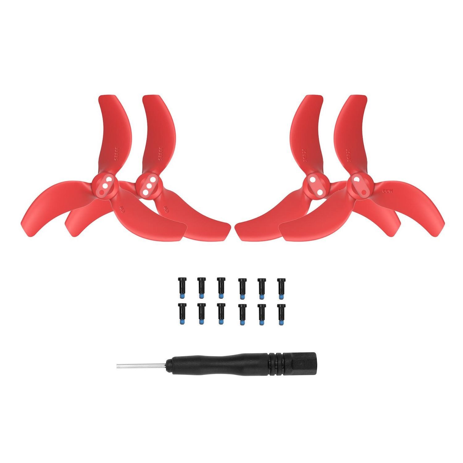 Wigento Für DJI Avata 2 Drohne 2x Sunnylife 3032S Color 3-Blatt Propeller Rot Zubehör Drohne
