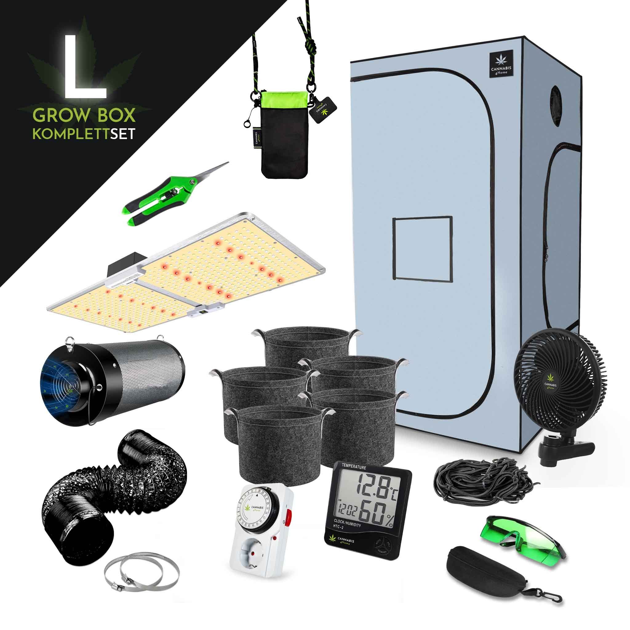 Cannabis 4 Home Gewächshaus Canna4Home GrowBox Komplettset 100 x 100 x 200cm Gewächshaus Zuchtzelt