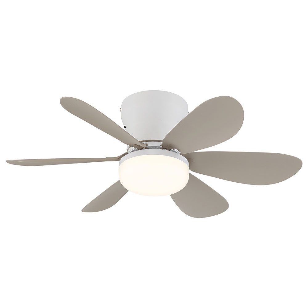 GLOBO LIGHTING Deckenventilator, LED Deckenventilator Metall weiß Fernbedienung Dimmbar CCT D