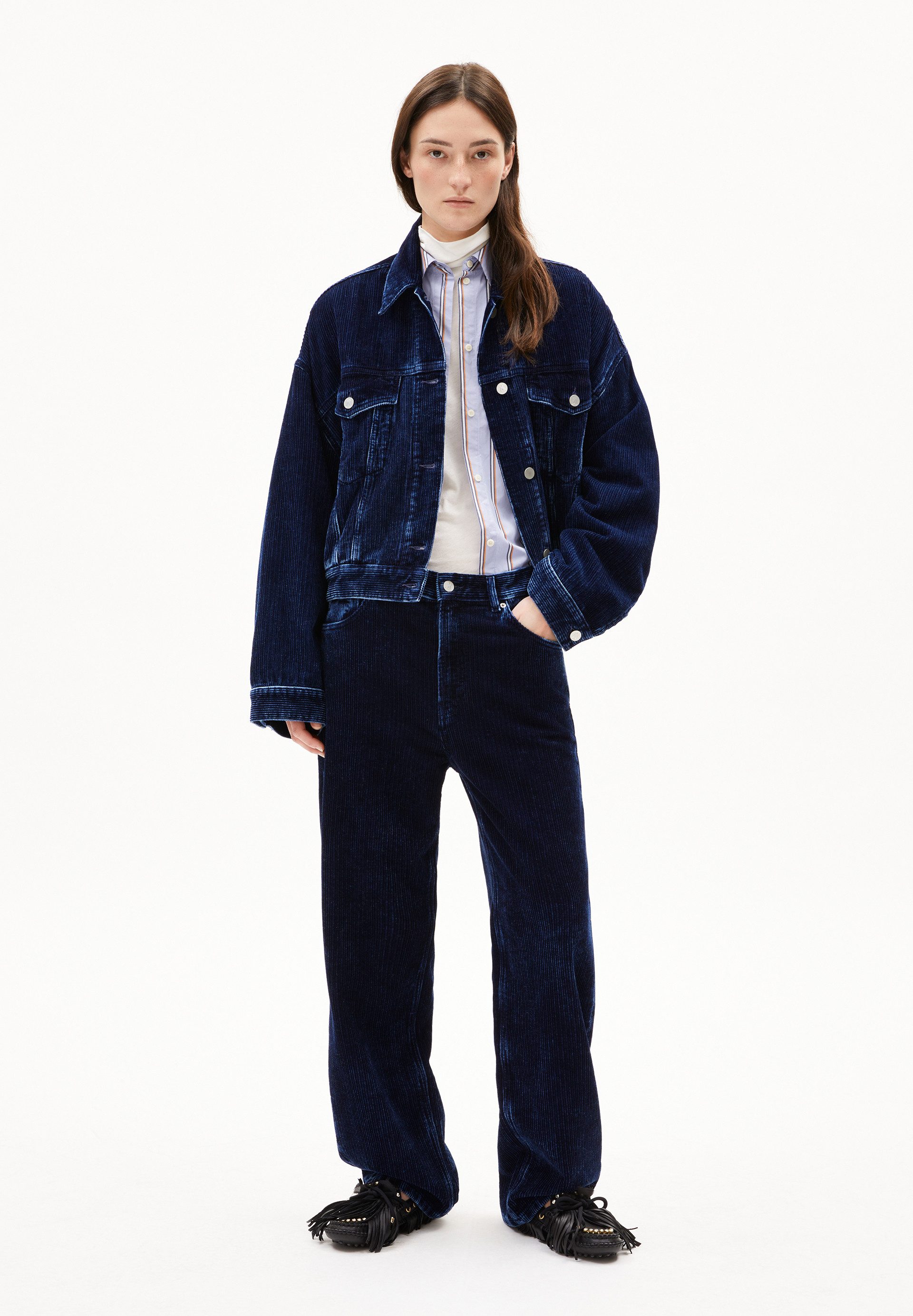 Armedangels Stoffhose HAAYI INDIGO CORD Webhose günstig online kaufen
