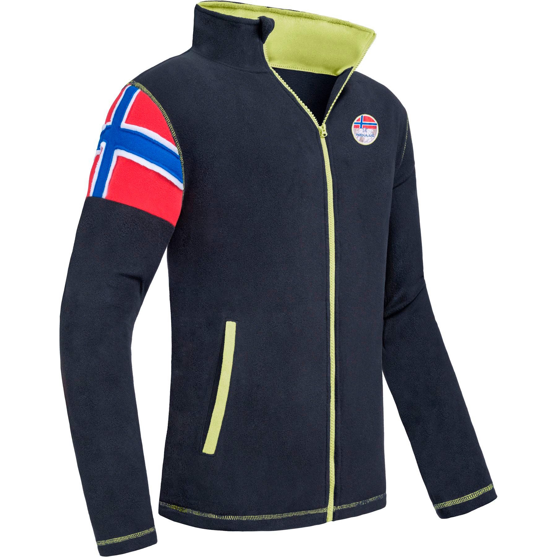 Fleecejacke REAL, P6720 - Herren, schwarz-lime, L