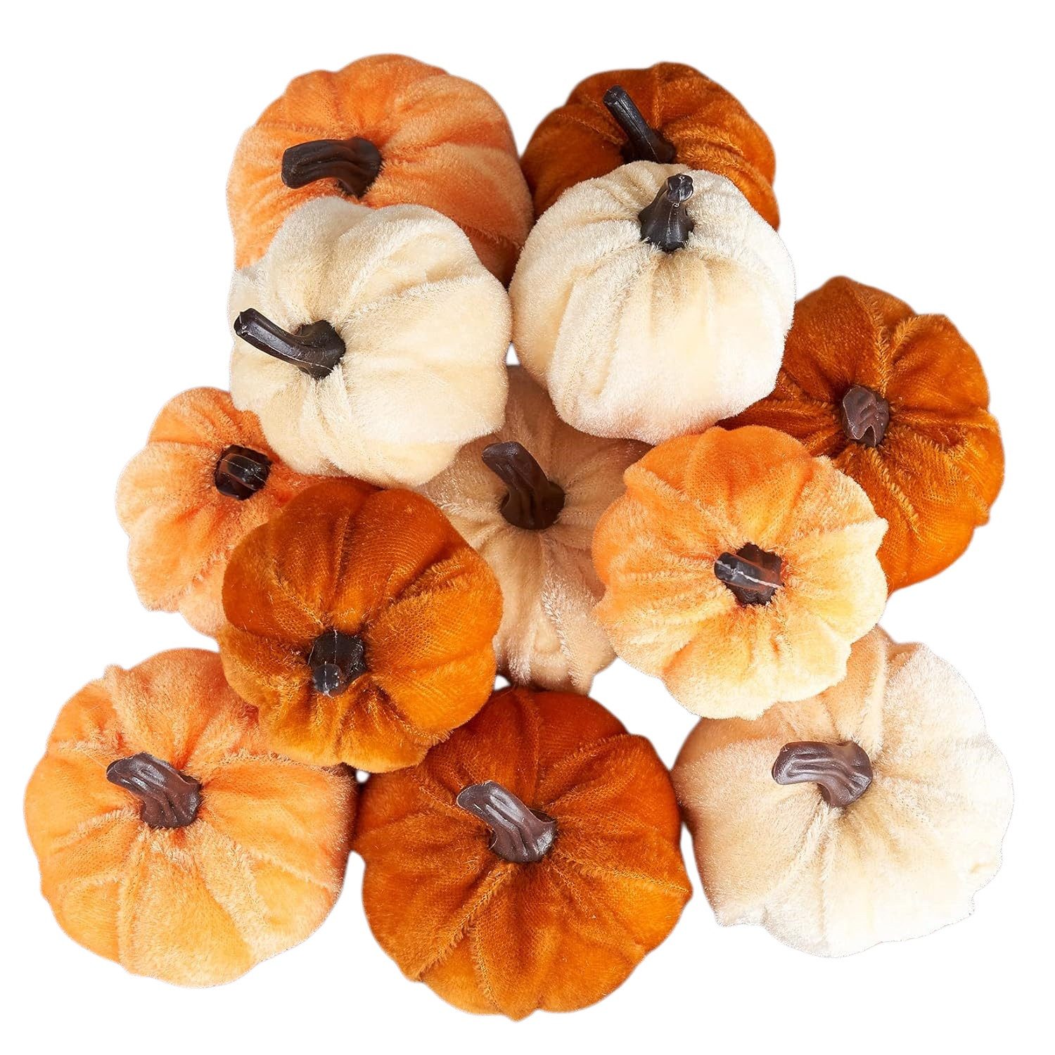 Diwzbyn Dekofigur 12 Stück Kürbis Deko Set Künstliche Mini Kürbisse Herbstdeko (