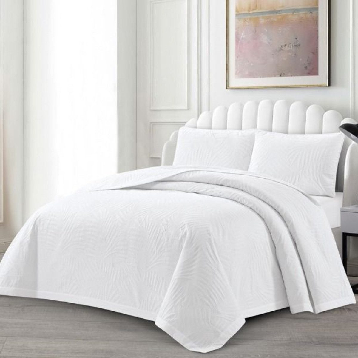 alesvelt Tagesdecke Set Ezgi Überwurf Decke 3-Teilig 240 x 250 cm 2-Personen