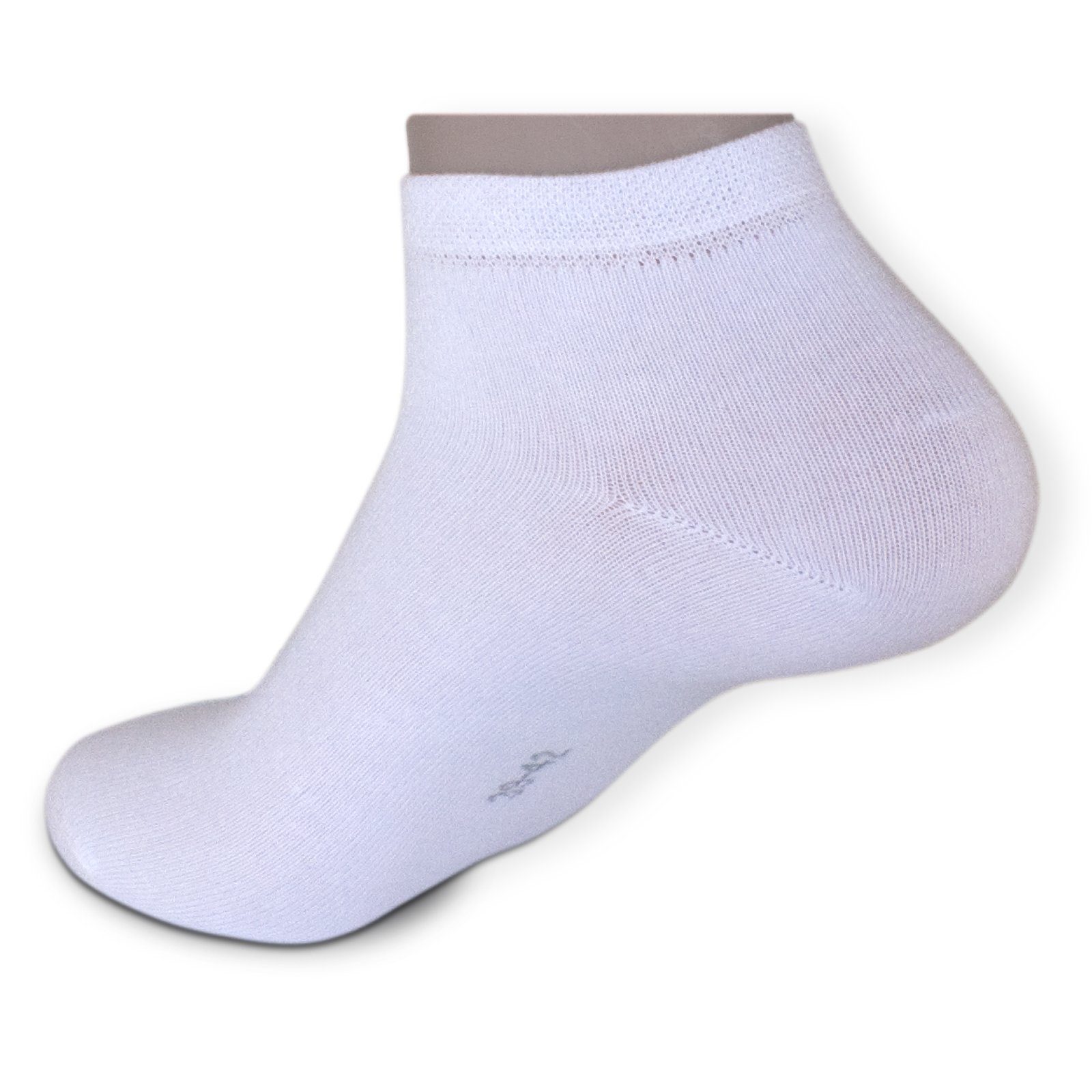Die Sockenbude weiß) Soft 4-Paar, weicher Piqué-Bund (Bund, WHITE Sneakersocken