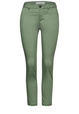 STREET ONE Chinohose in Satin-Optik