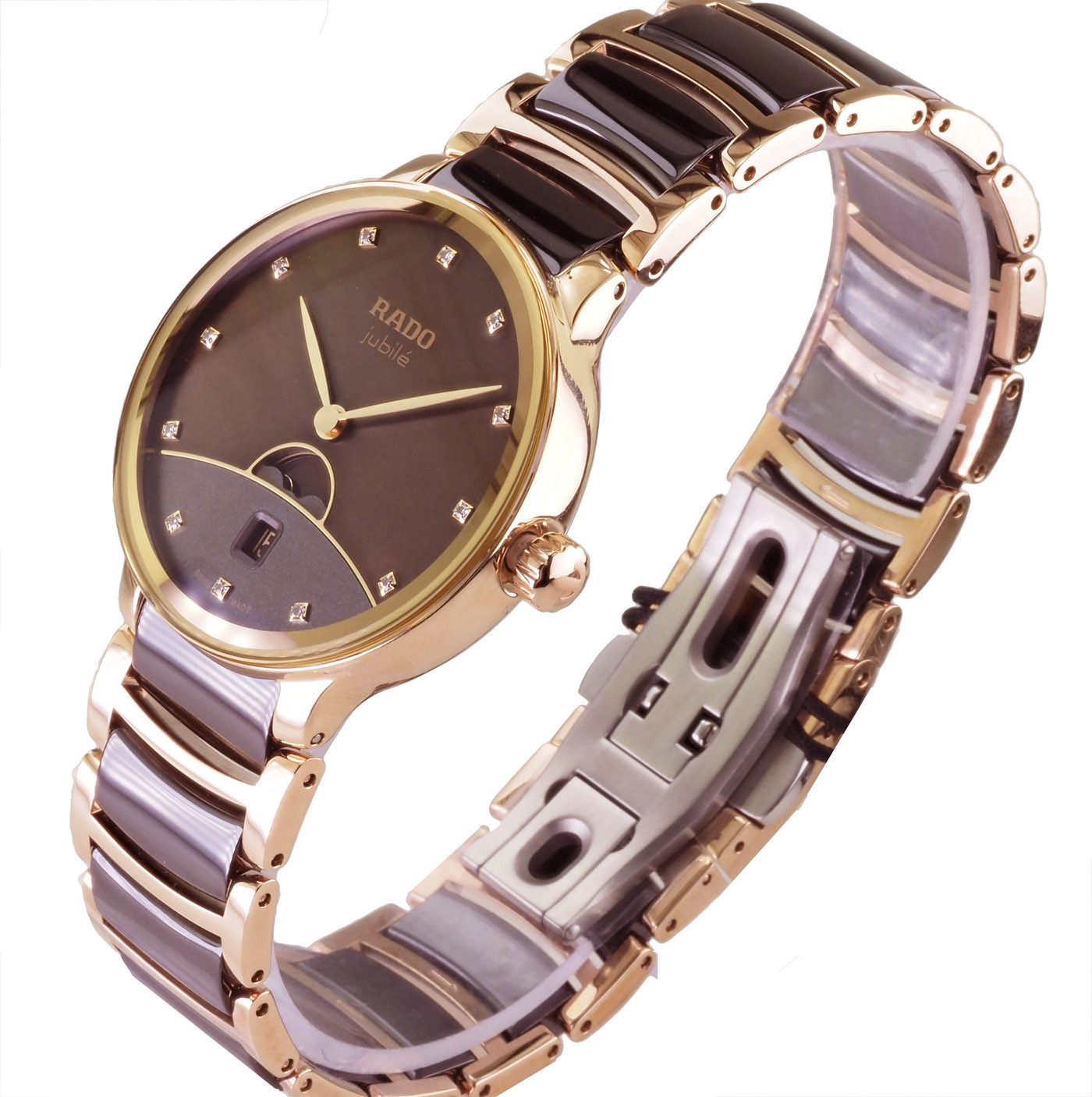 Rado Luxusuhr Damen Uhr R30232902 Centrix Moonphase Swiss Made Ø 35 mm