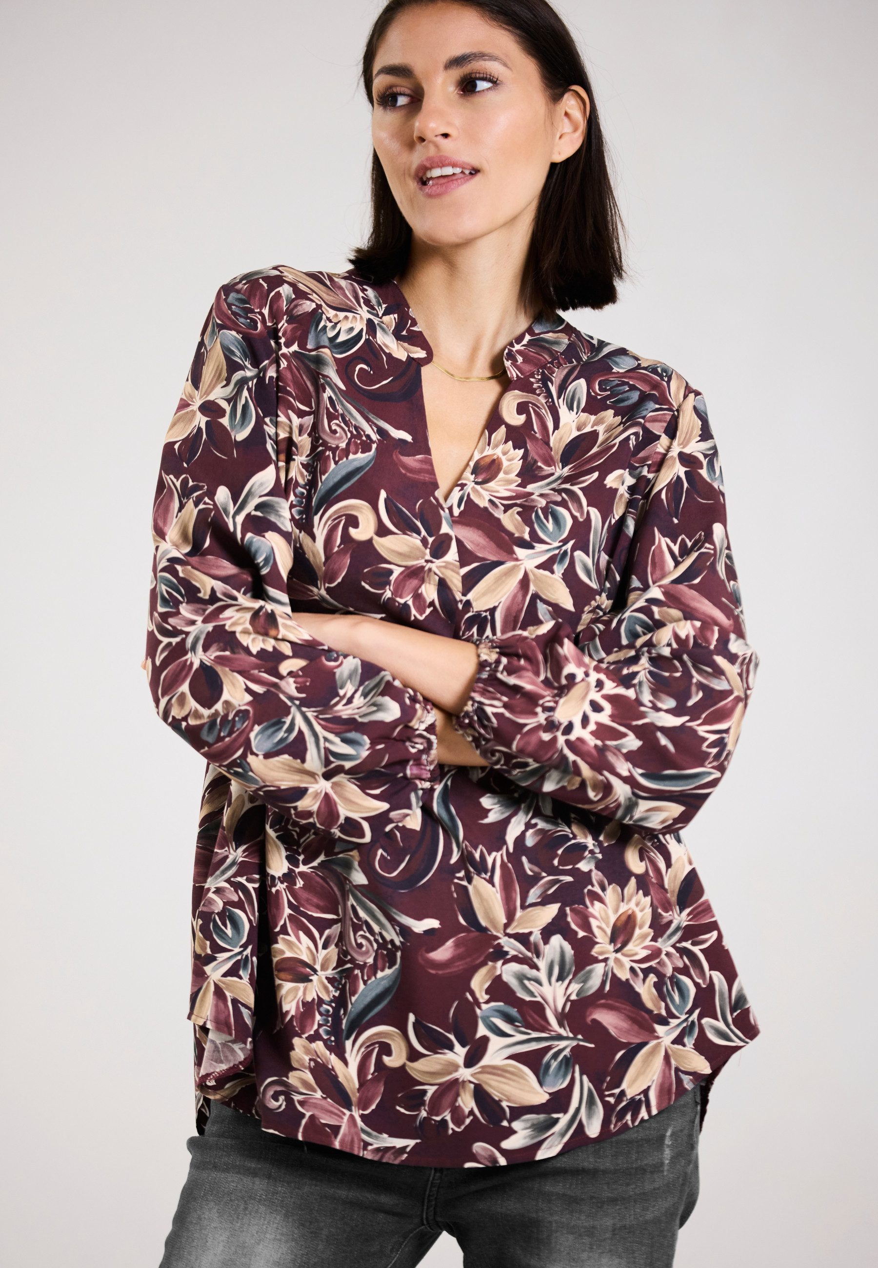 Andijamo-Fashion Schlupfbluse SOFT BLOOM Print aus zarten Blüten, feminine günstig online kaufen