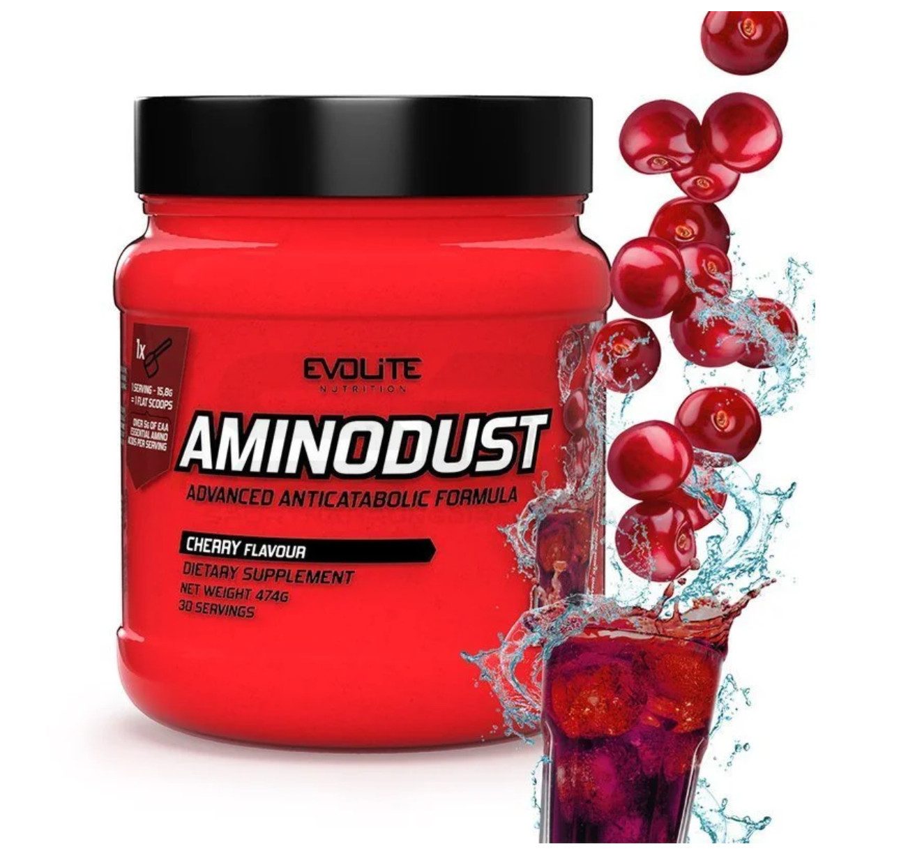 Evolite Nutrition EVOLITE® AMINODUST Vitamine Aminosäuren 474g Pulver EAA Pulver, 1 er Einzelpackung à 1 St., 474 g, EAA und BCAA, Vitamine enthalten. In Pulveform