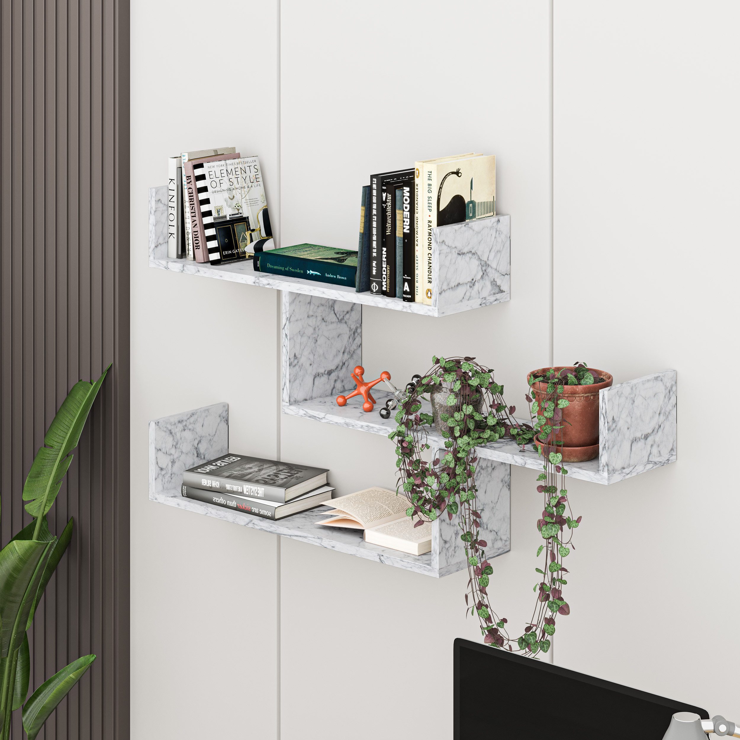 Decortie Bücherregal Tibet, Wandregal Modernes Bücherregal, günstig online kaufen