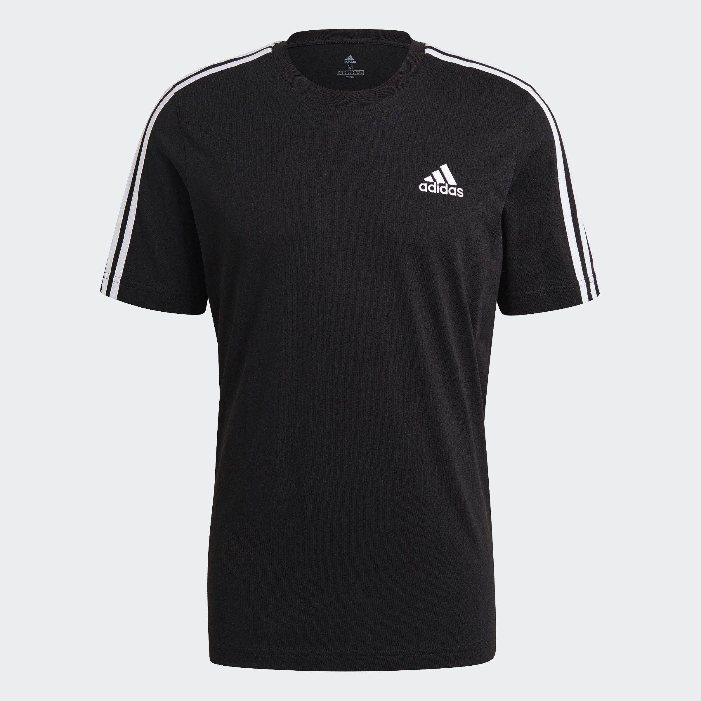 Kurzarmshirt T,BLACK/WHITE 3S SJ Sportswear adidas weiss-schwarz-pink M