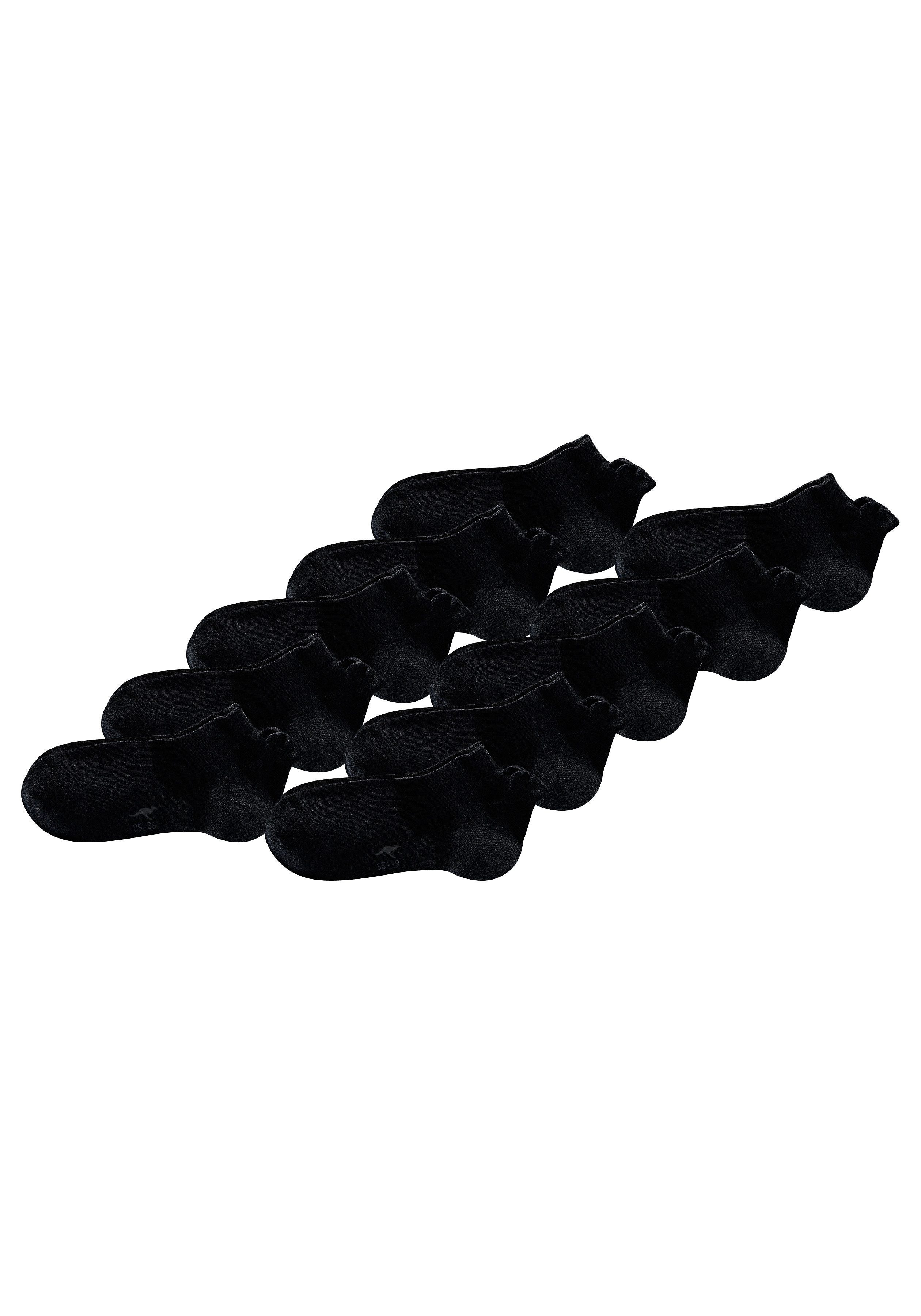 KangaROOS Sneakersocken 10-Paar) (Set, Bündchen schwarz erhöhtem mit
