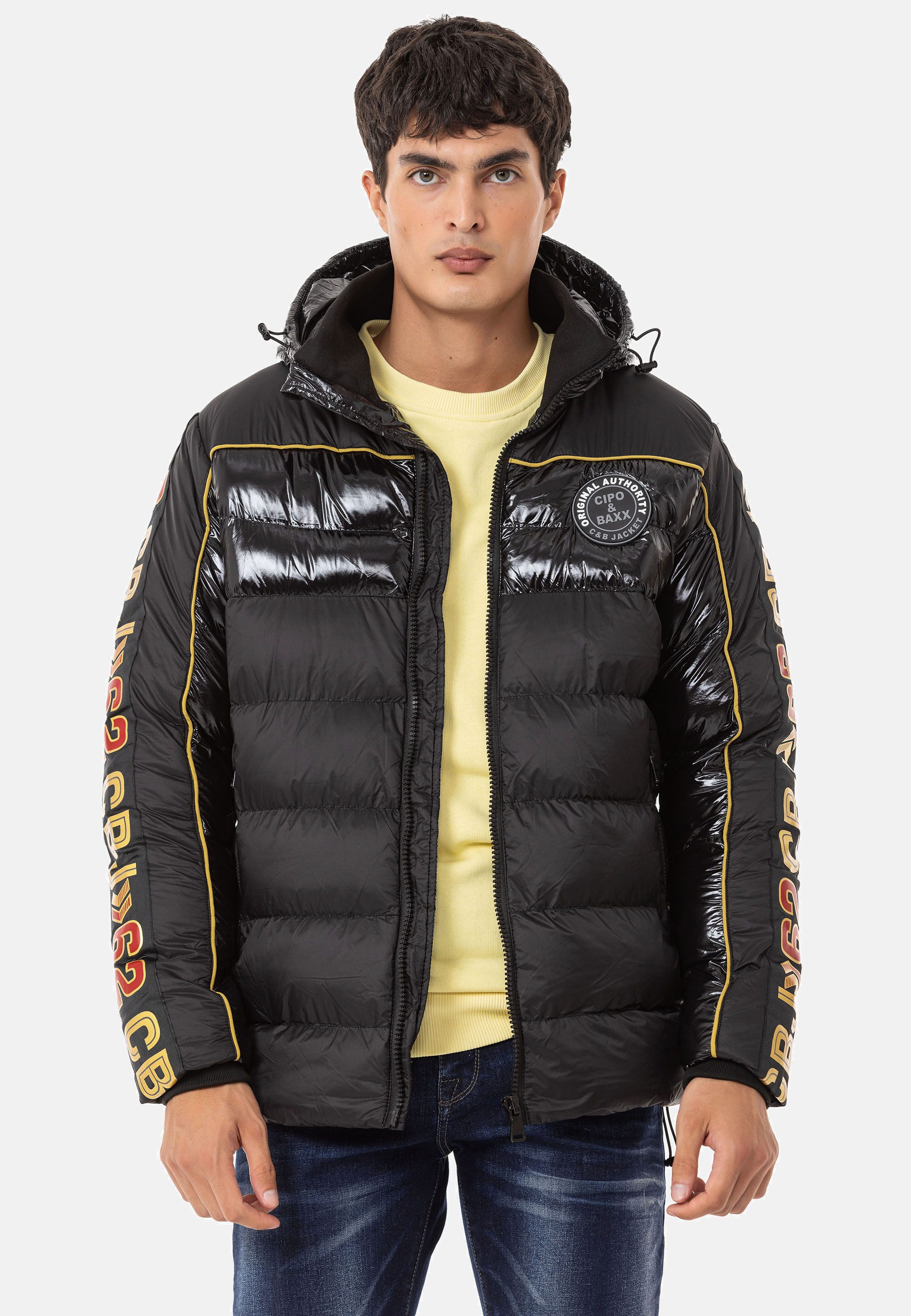 Cipo & Baxx Winterjacke Jacke mit Kapuze günstig online kaufen