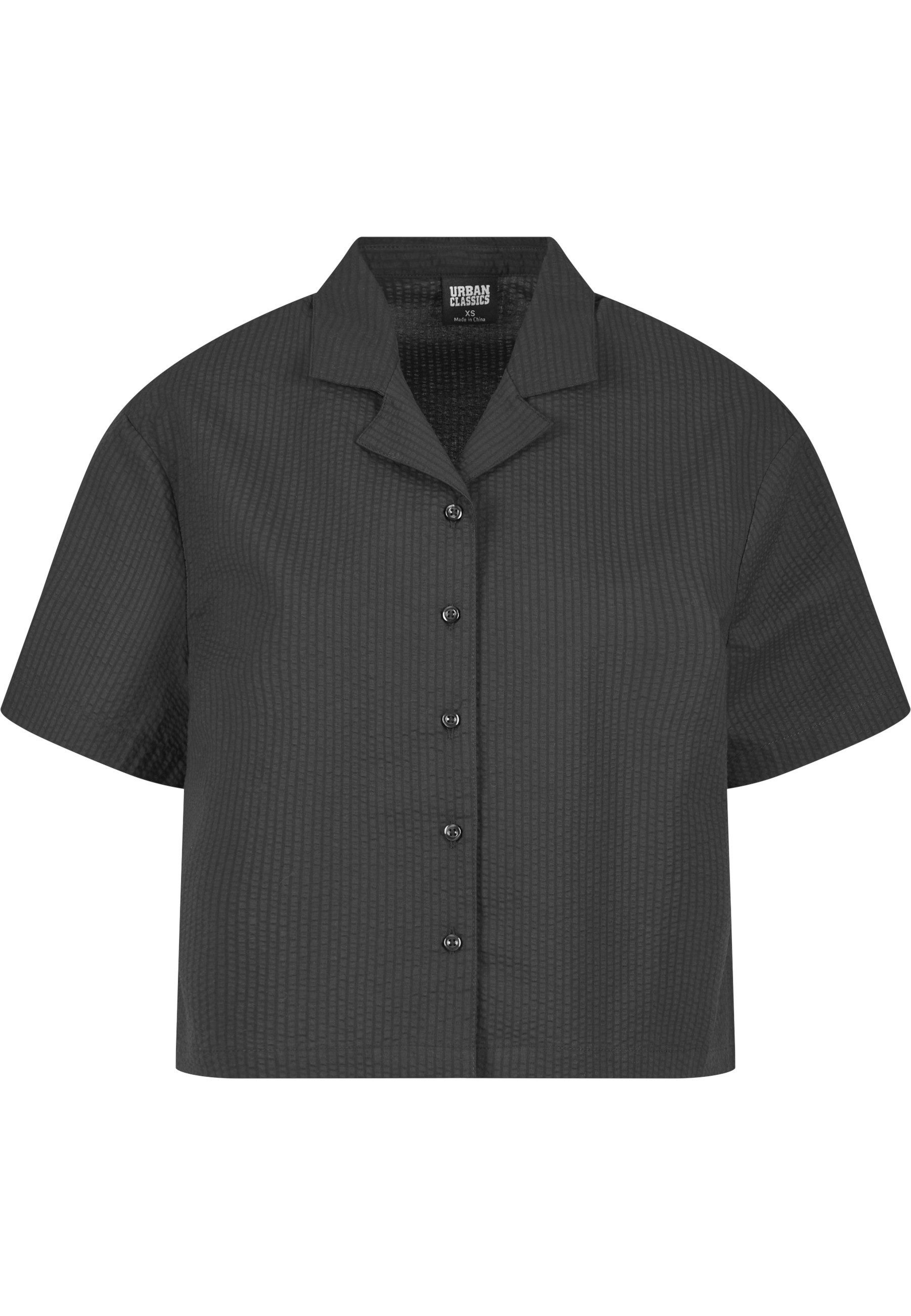 URBAN CLASSICS Langarmhemd Urban Classics Damen Ladies Seersucker Shirt