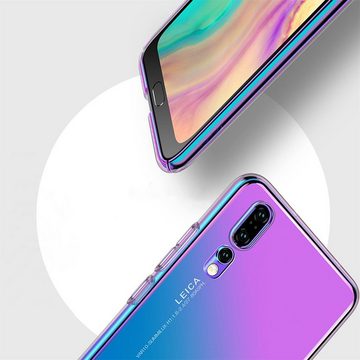 CoolGadget Handyhülle Farbverlauf Twilight Hülle für Huawei Y6 2018 5,7 Zoll, Robust Hybrid Cover Kamera Schutz Hülle für Huawei Y6 2018 Case