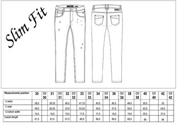 SUBLEVEL Slim-fit-Jeans Herren Jeans Slim Straight Fit Stretch Hose Flexible 5 Pocket, mit stretch Anteil