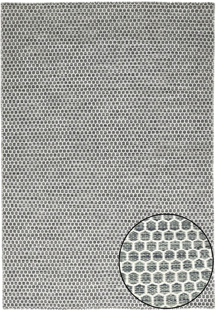 Carpet Avenue Teppich Kelim Morris - Schwarz / Grau 230x160, Rechteck, Höhe: 4 mm