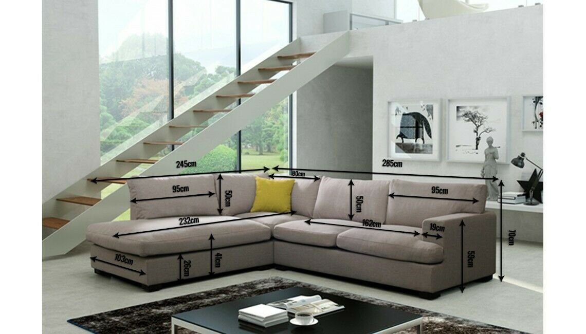 Ecksofa Neu, Ecksofa in Luxus Design L-Form JVmoebel Couch Beiges Europe Modernes Made Grau Stilvoll