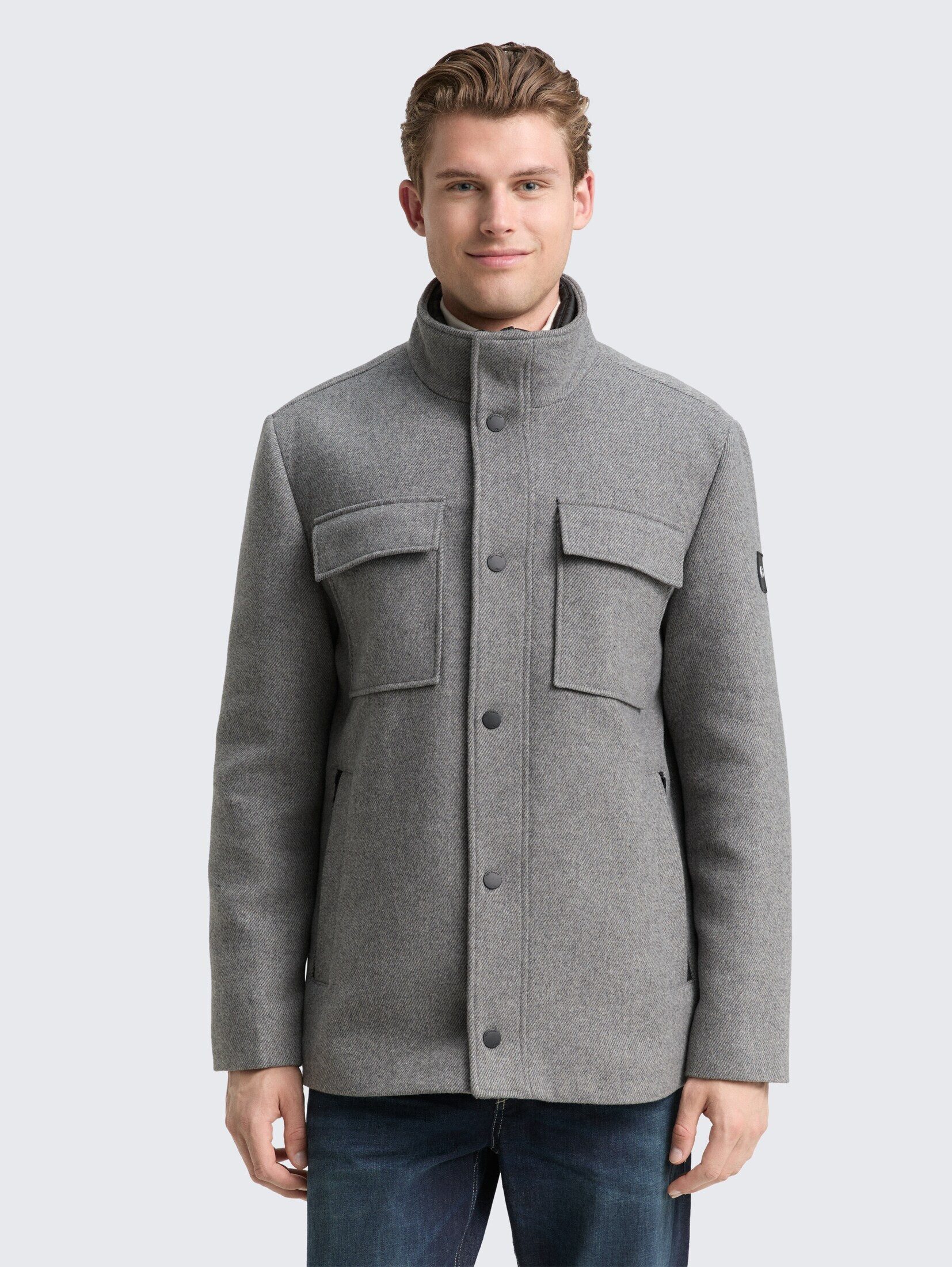 TOM TAILOR Wolljacke 2-in-1 Wolljacke mit abnehmbarer Innenjacke 2-in-1 Wolljacke mit abnehmbarer Innenjacke