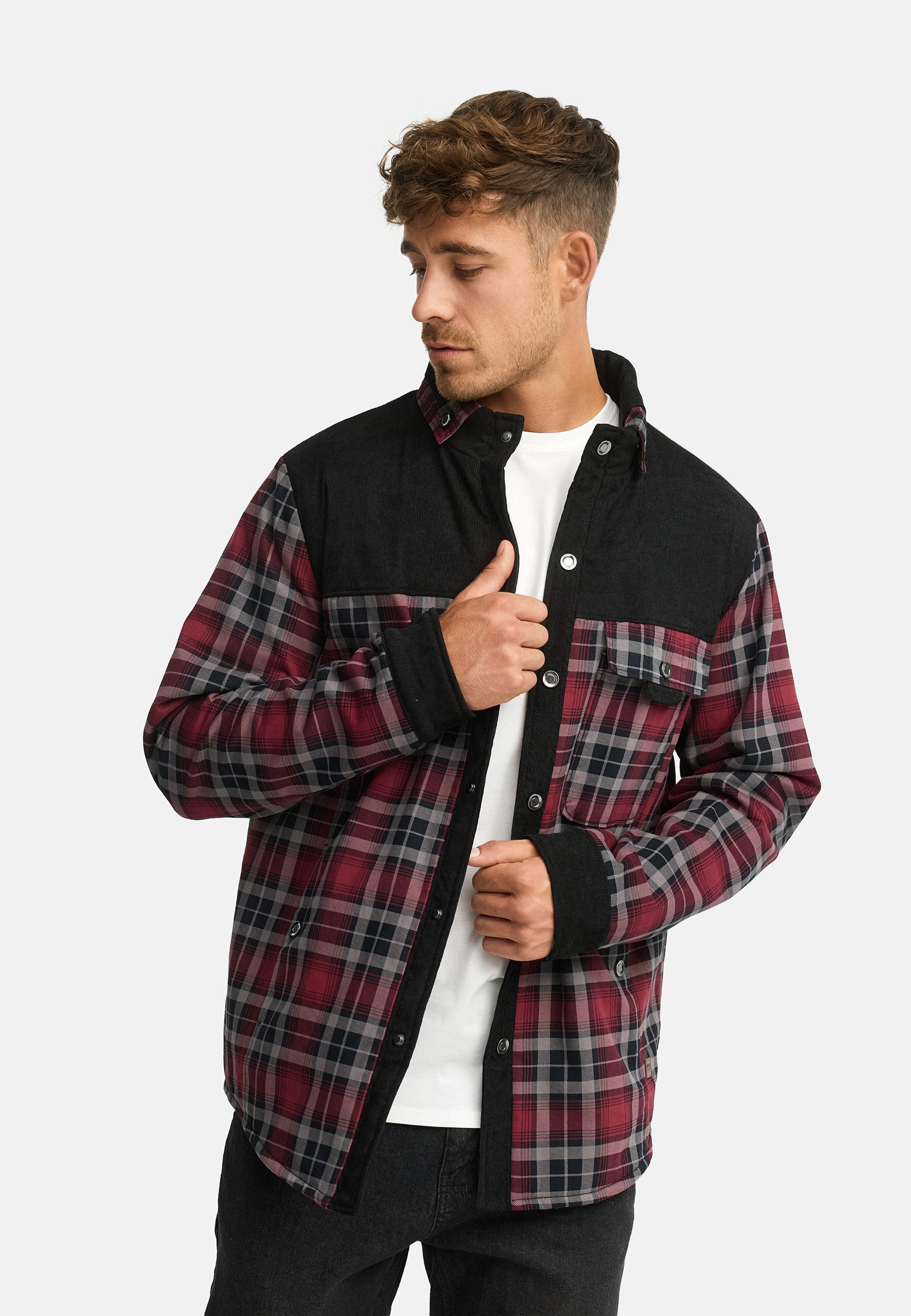 Indicode Hemdjacke Herren INHolz Übergangsjacke Herrenjacke