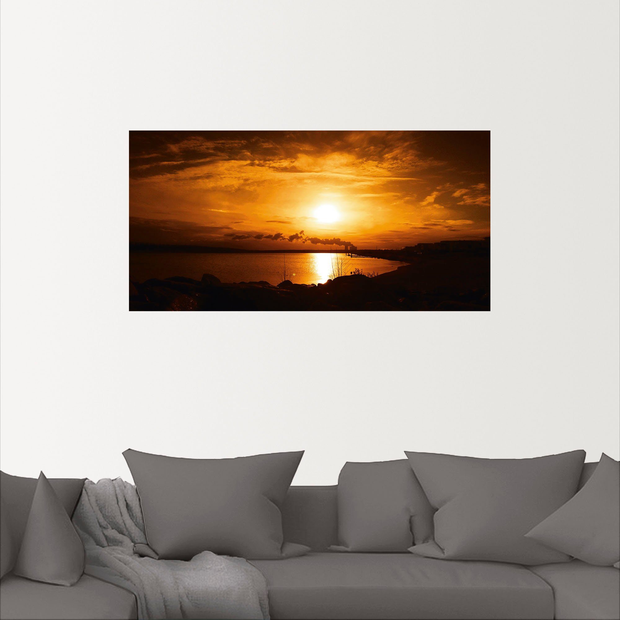 versch. Alubild, Sonnenuntergang Sonnenuntergang Wandbild Leinwandbild, & vom Poster Zwenkau, -aufgang Bilder Kap Artland St), am in (1 oder als Größen Wandaufkleber
