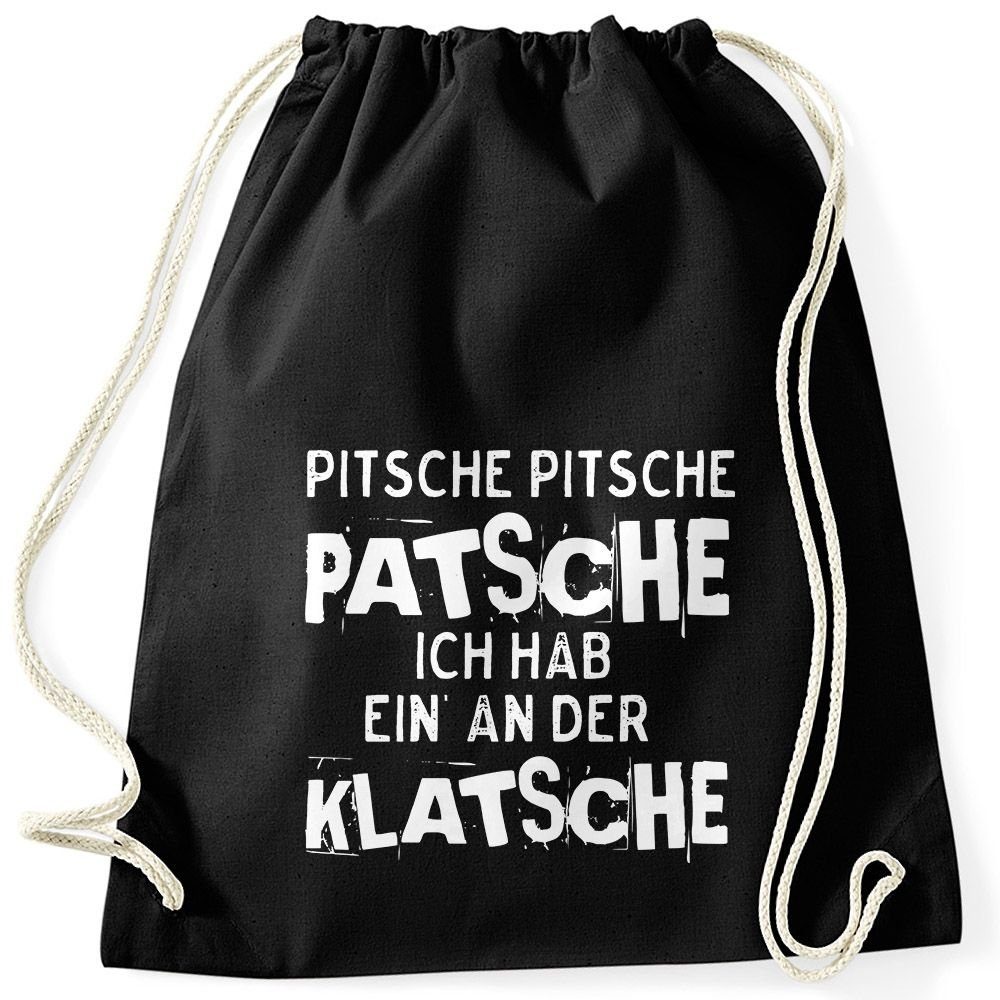 Turnbeutel Turnbeutel Spruch Pitsche Pitsche Patsche Ich hab einen an der Klatsche Gymsac Moonworks®