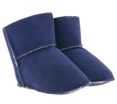 lamino »lamino Winter-Boots wärmende Lammfell-Boots für Kinder Winter-Schuhe Blau« Stiefel