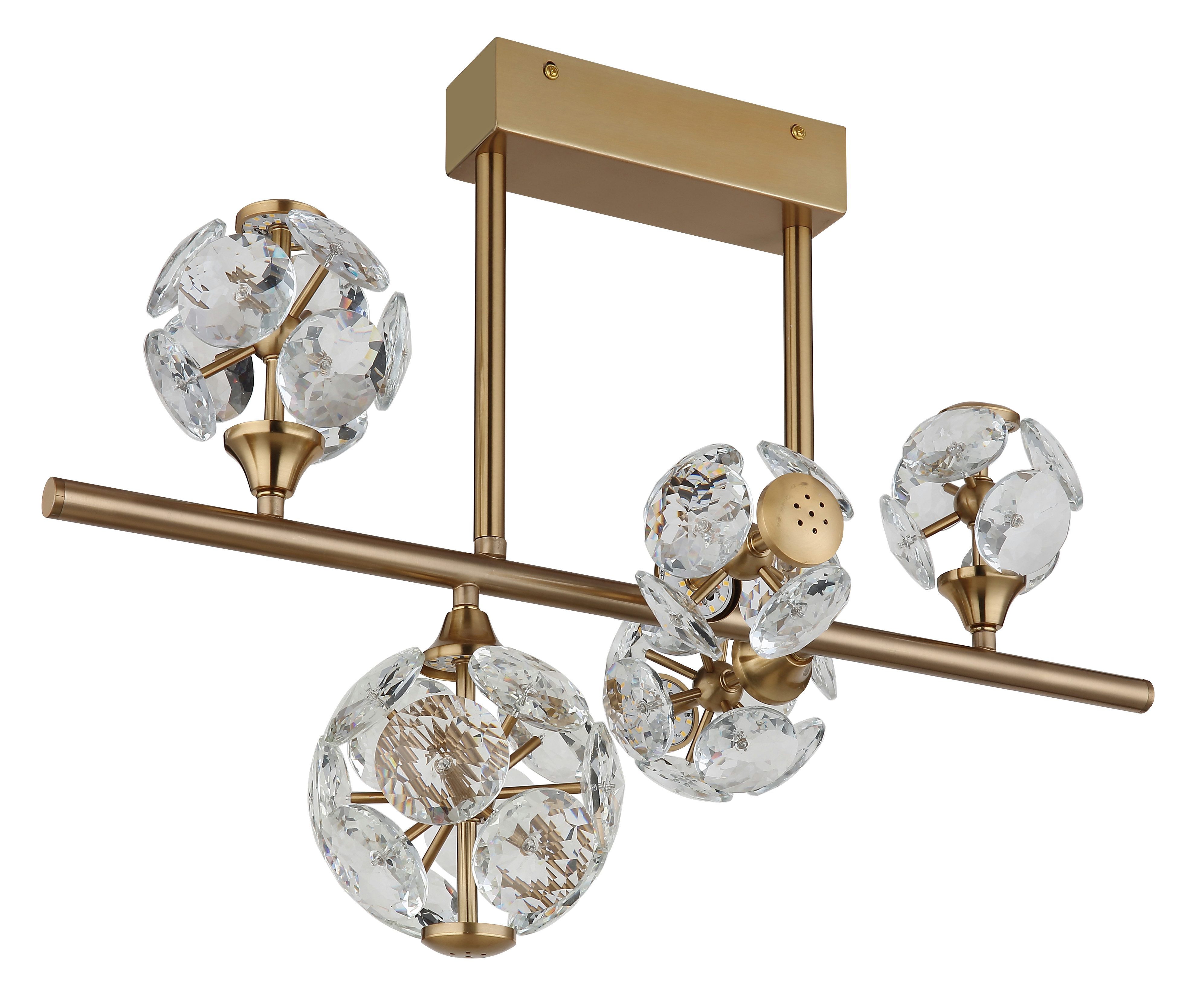 GLOBO LIGHTING Deckenleuchte VIRINA, LED fest integriert, Warmweiß, Deckenlampe Wohnzimmer-Leuchte Schlafzimmer-Leuchte Flur Küche