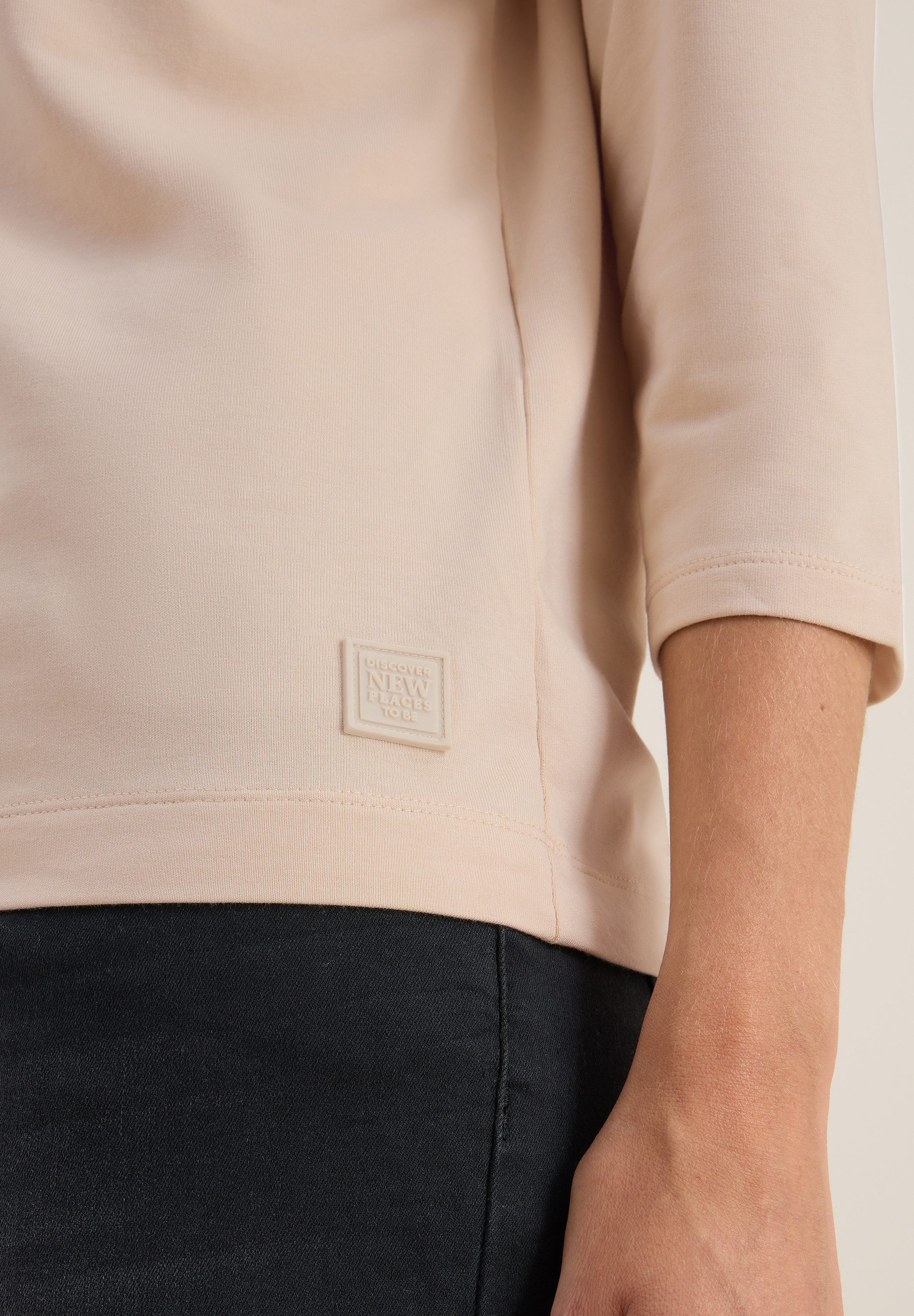 CECIL 3/4-Arm-Shirt mit Knopfdetail