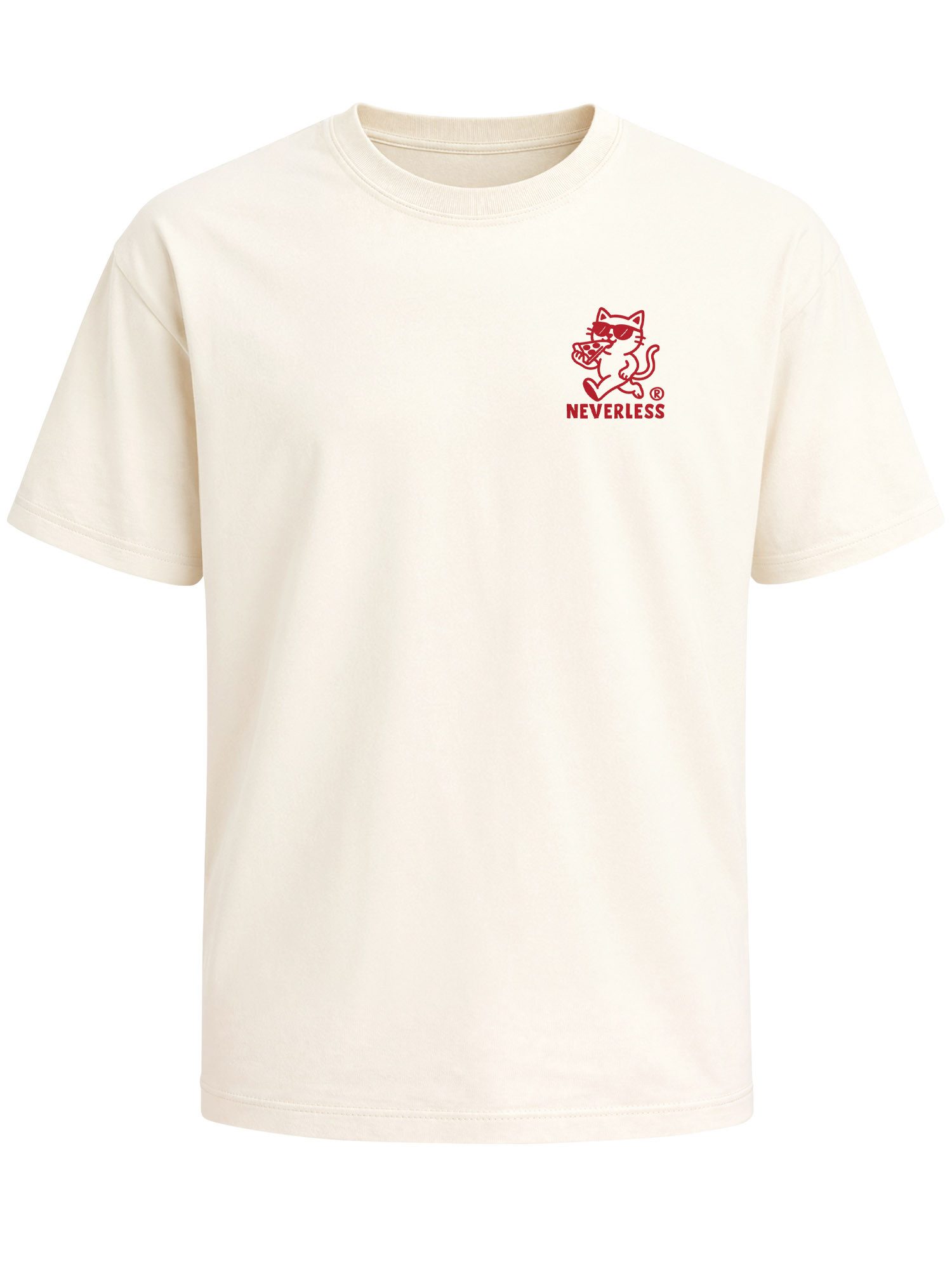 Oversize-Shirt Herren T-Shirt - Eat a Slice - Oversized Relaxed Fit Sommer Fashion