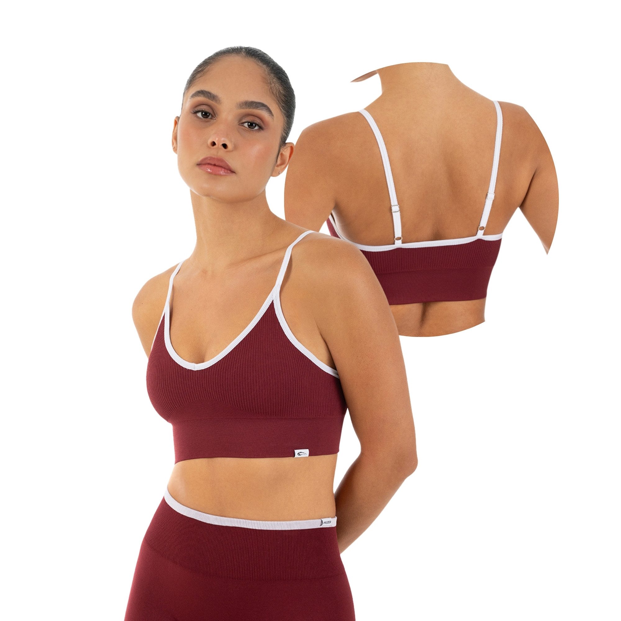 Smilodox Sport-BH Yari, Fitness- BH Damen, Shaped Fit, Bra mit Rippstruktur, Gym Rippstruktur, verstellbare Träger, Shaped Fit, weiches Material
