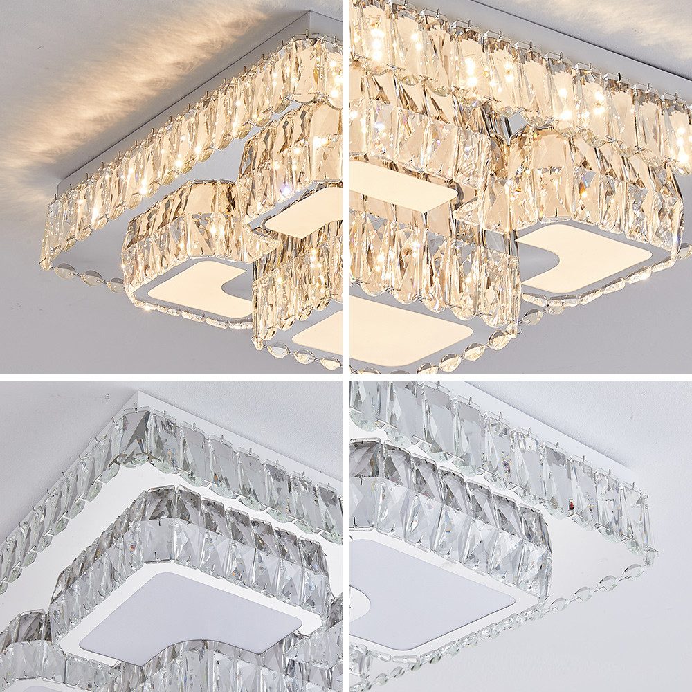 Eurotondisplay LED Deckenleuchte LED Deckenleuchte Kristall Lichtfarbe eins günstig online kaufen