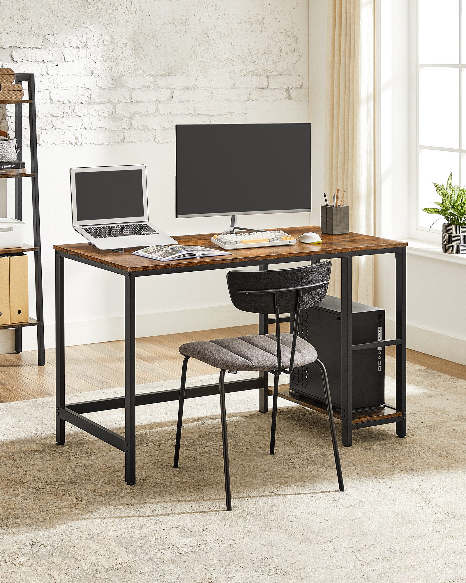 VASAGLE Schreibtisch Computertisch, Tisch, Bürotisch, 100/120/140cm, günstig online kaufen