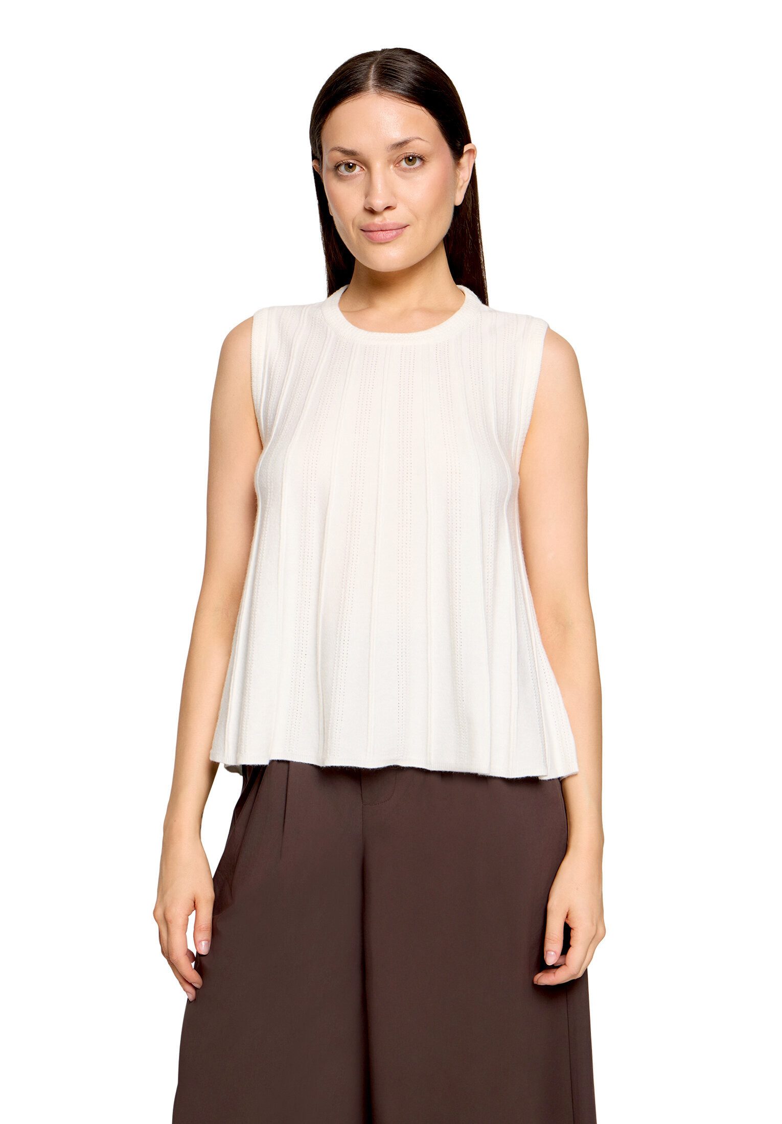 Cartoon Stricktop Damen mit Rundhalsausschnitt