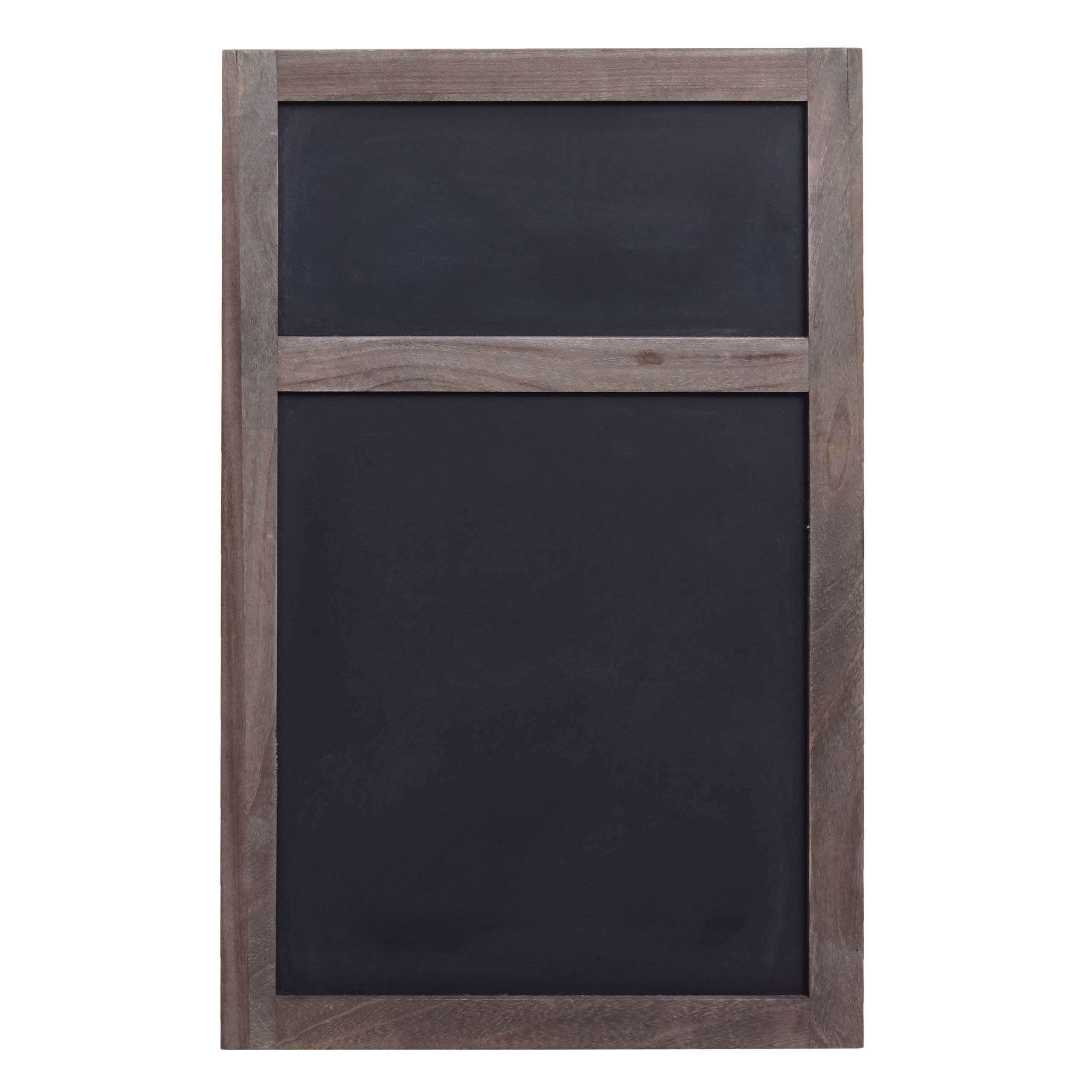 grau-braun getrennte Kreidetafel, MCW MCW-C51-t, 2 Schreibflächen Shabby-Look, Wandtafel Dekorativer