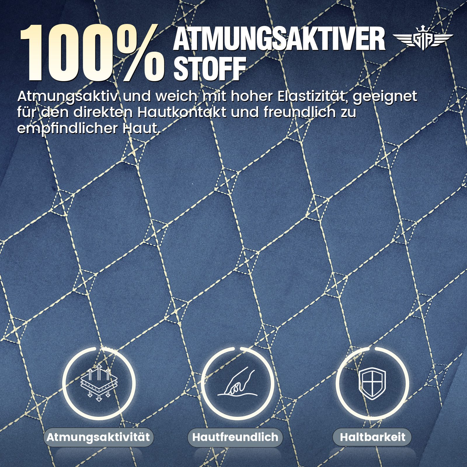 GTPLAYER Gaming-Stuhl Stoff Gaming Chair Ergonomisch Bürostuh PC Stuhl, 150kg Belastbarkeit, Schreibtischstuh mit Federsitzkissen und Fußstütze – Bild 5 von 5